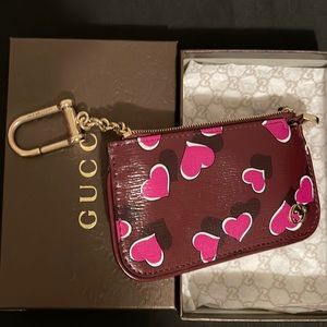 Gucci Shanghai St Heartbeat Key Case Pink